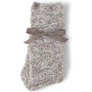 NEW 2-pack Barefoot Dreams Men's CozyChic Heathered Socks Charcoal White OS